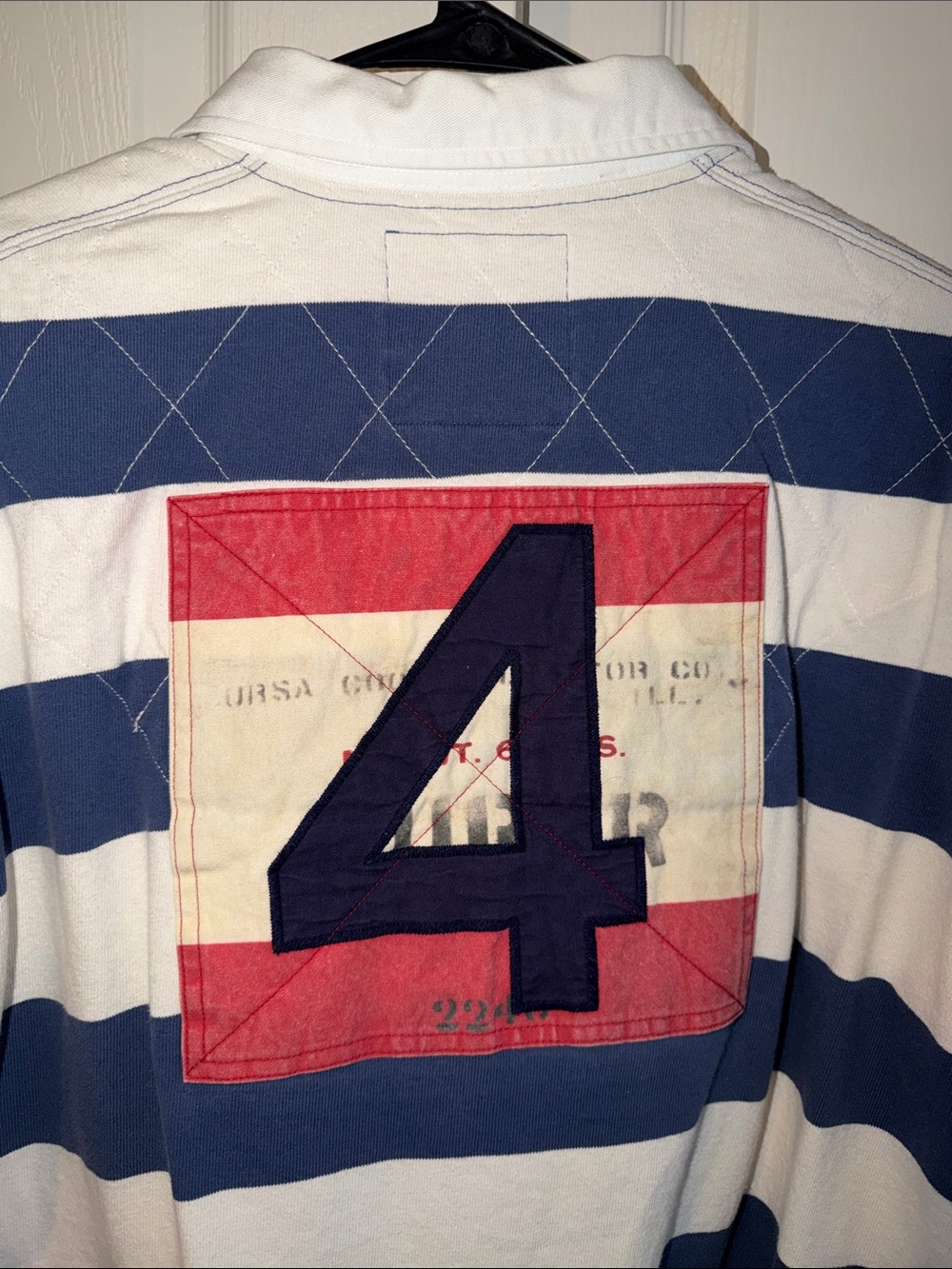 Polo by Ralph Lauren Blue & White Striped Rugby Shirt - Picture 5 of 5